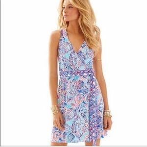 lilly pulitzer bellina shell me about it wrap dress size small